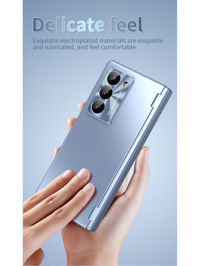 Compatible Samsung Z Fold7/6 Case with Dual Hinge Pen Slot, Pen Shell Film, Full Coverage, and Drop-proof Protection.