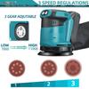 NEW Cordless Electric Sander Car Polisher 3 Gears of Speeds Adjustable Auto Polishing Machine Wood Metal Waxing Grinding Machine 125mm