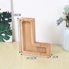 Alphabet Wooden & Acrylic Piggy Bank for Kids - Transparent Animal Design
