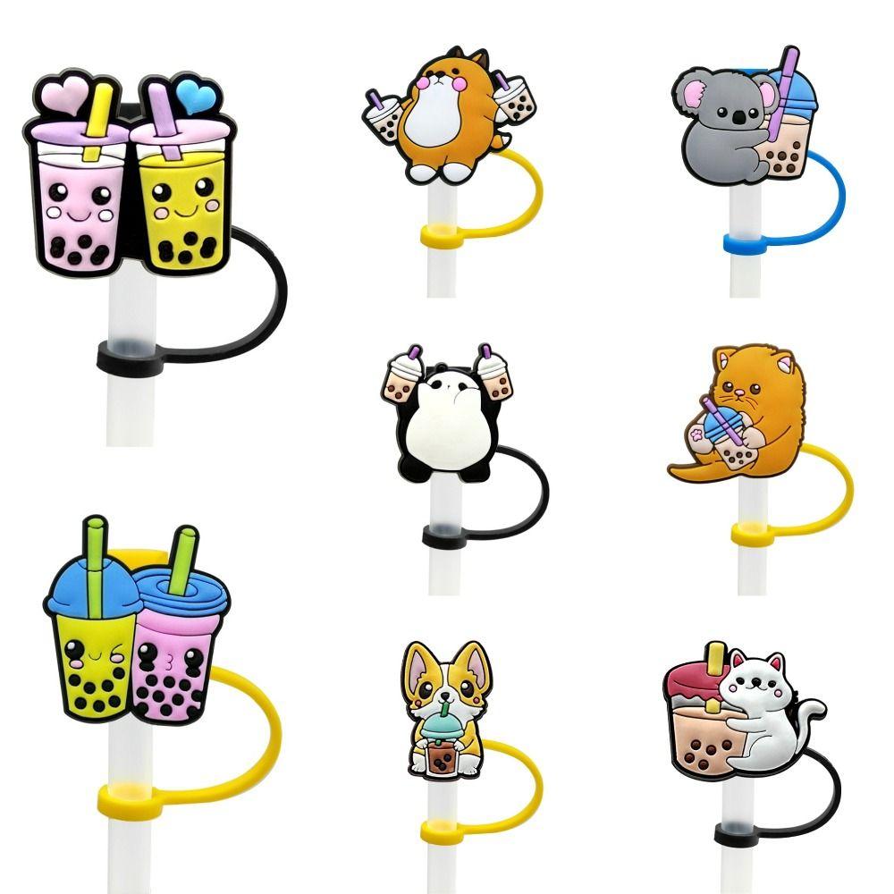 

Cap Protector Straw Tips Covers 10mm Straw Straw Topper Straw Tips Lids for Party Supplies