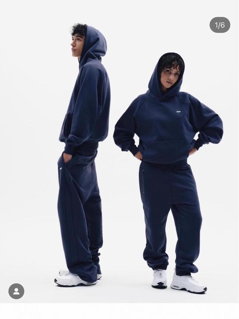 Cross-Border SPM Unisex Casual Embroidered Warm Hoodie & Sweatpants Set with Plus Velvet for Fall/Winter.