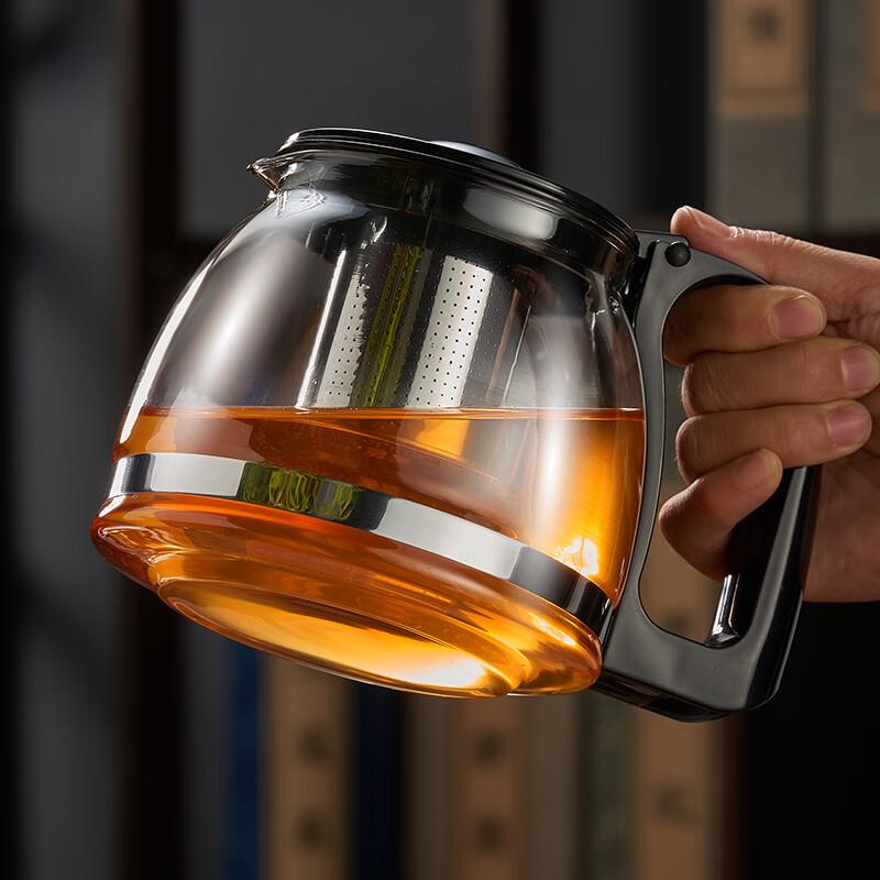 2000ml Heat-Resistant Glass Teapot & Water Pitcher with Infuser