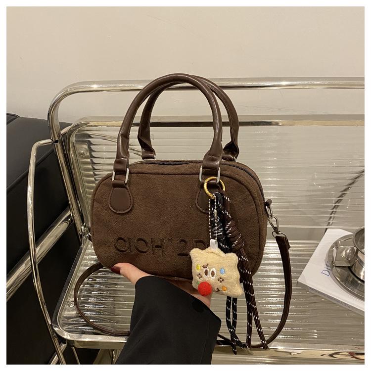 Women's Deerskin Suede Handbag - Vintage Bowling Crossbody Bag 2025 Trend