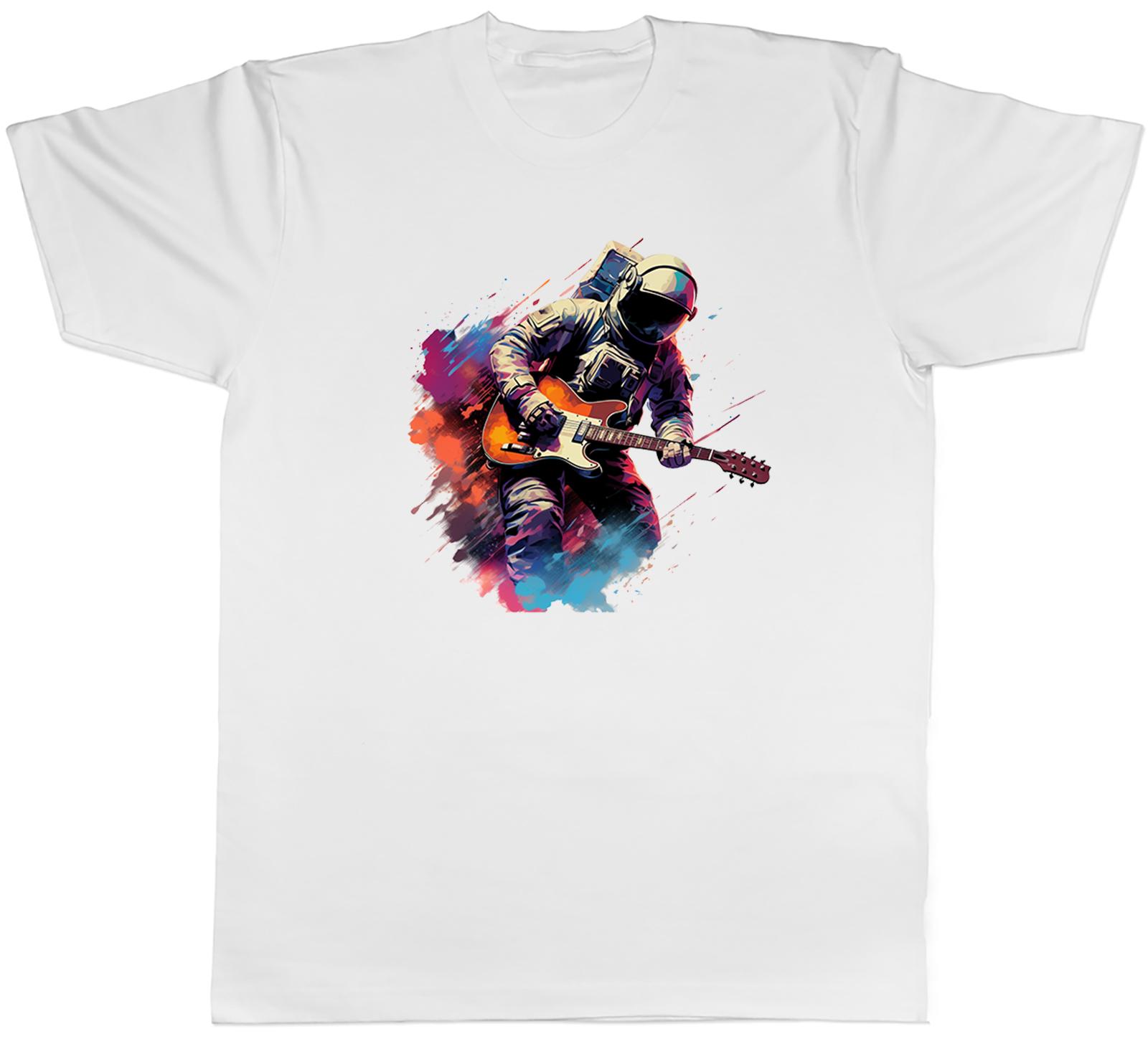Astronaut Electric Guitar Unisexs TShirt Guitarist Musician Space Art Tee Gift S