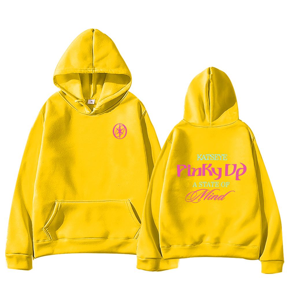 Katseye PINKY UP Kpop Print Hoodies Trendig Herren Damen Y2k Kapuzenpullover Sweatshirt Fleece Übergroß Trainingsanzug Streetwear Fans Geschenke Oberteile Jacken Anime Hoodie