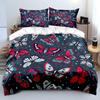 Colorful Butterfly Pattern Background Print Bedding Set 1 Duvet Cover 2 Pillowcases For Adult And Children Luxury Gift Full Size