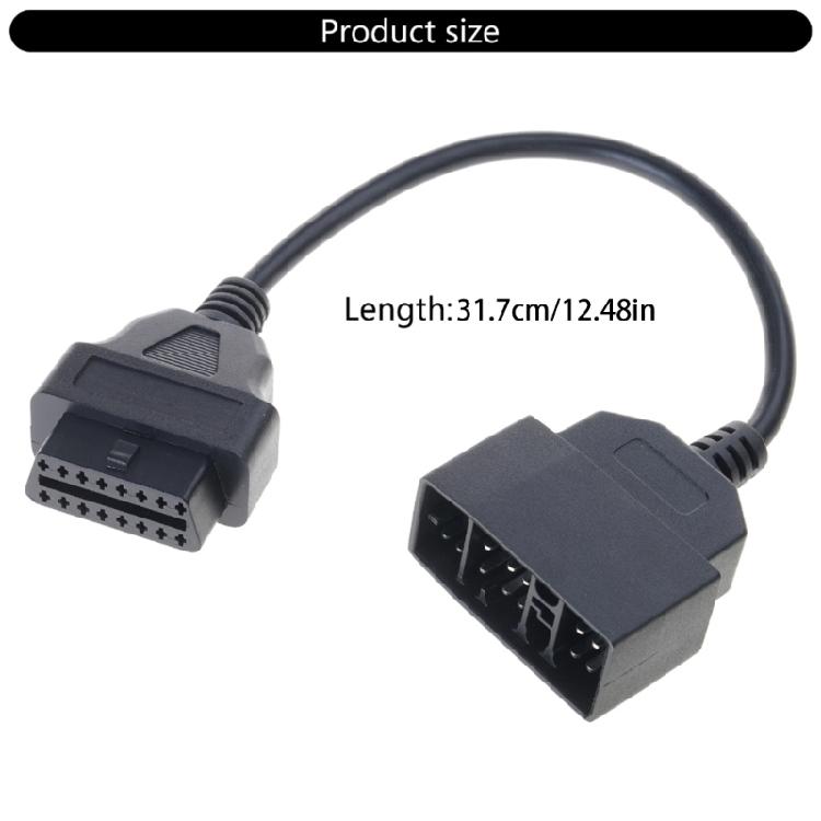 Professional 22 Pin To 16 Pin OBDII Adapter Against  Interference OBD Cable Automotive Diagnostic Accessory for Vehicles