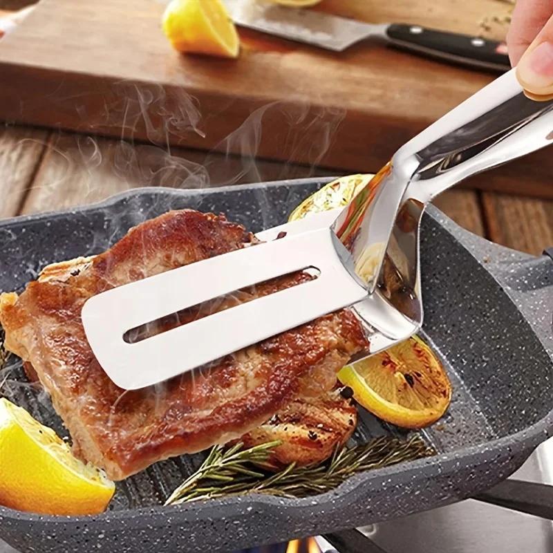 Thickened stainless steel steak with fish saute spatula Food tongs multifunctional kitchen barbecue utensils