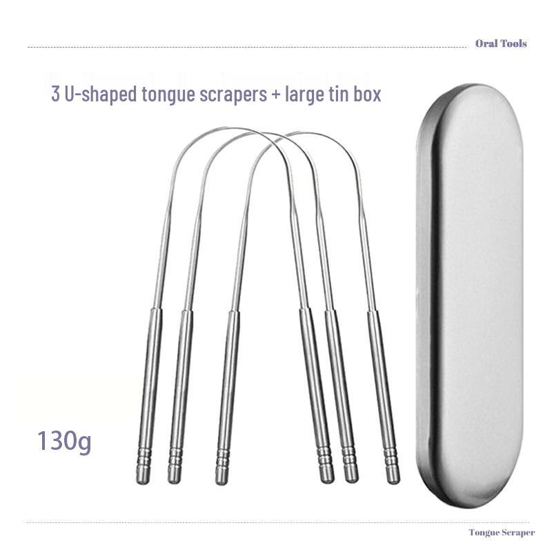 U-Shaped Stainless Steel Tongue Scraper and Coating Cleaner