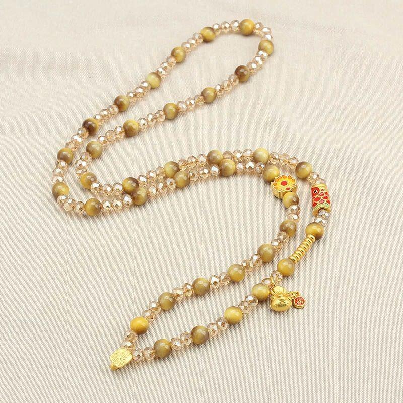 Vintage Carp Gourd Pendant Necklace: Elegant Chinese-Style Accessory for Qipao and Mamian Skirt