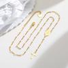 Stainless Steel Rosary Virgin Cross Drop Y-shaped Necklace,Women's White Rice Bead Chain Prayer Necklaces,Exquisite Jewelry Gift