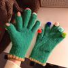 Winter Warm Touchscreens Gloves Faux Furs Texting Gloves Fuzzy Soft Winter Gloves for Outdoor Skiing Cycling Hiking
