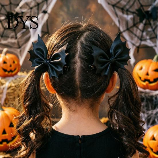 Sparkly Hair Bows for Parties Halloween Bat Bow Clips Women Girls, Glitter Wing Hairpin Girls Ponytails And Braids, Cute Holiday Accessories