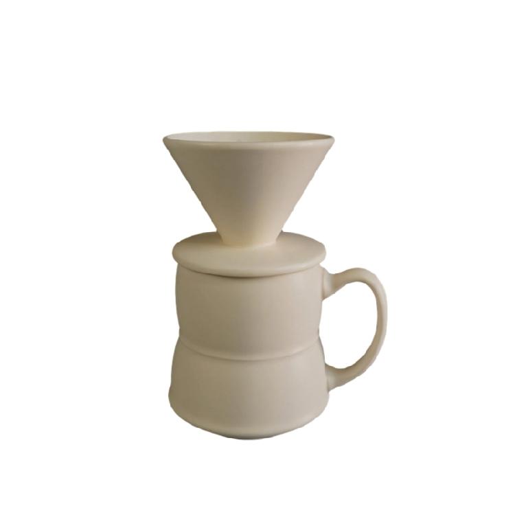 Stylish Ceramic V 60 Pouring Over Coffee Set 460ml Home Brewing Coffee Set Produced For Even Extraction And Easy Cleaning
