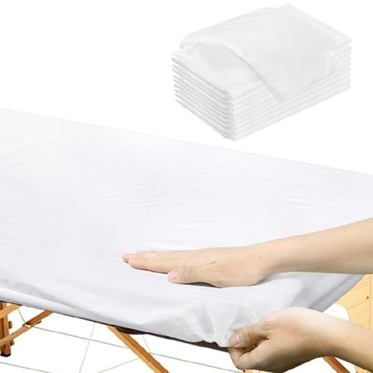 10pcs Disposable Nonwoven Bed Covers Breathable Oil Proof Sheets for Massage Table Salon Hospital 90x220CM 110x210CM
