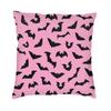 Pastel Goth Pink Black Bats Nordic Throw Pillow Cover Home Decorative Halloween Witch Chair Cushion 45x45cm Pillowcases