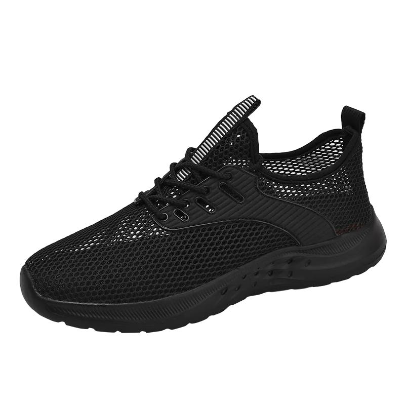 

Men s casual sports shoes breathable non-slip flat summer designer new lightweight 39 чёрный