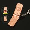 Portable Flip Rotating Small Phone Keychain Charm Pendant With Full Zinc Alloy Designs for Personalize Decoration