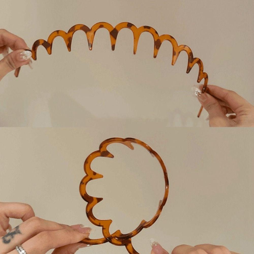 Thin Plastic Hair Band Women Hair Hoop Face Wash Hairband Sweet Non-Slip Headband  Travel