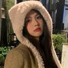 Women Winter Warm Kawaii Fox Fur Imitation Mink Plush Hat Thickened Cute Bear Ear Hat Ear Protection Cosplay Cap
