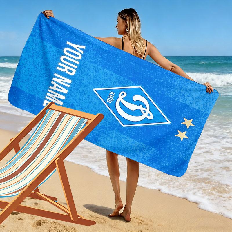 Custom Dynamo Kyiv Print Beach Towel, Large Soft Quick Dry Towel for Beach Camping Swimming