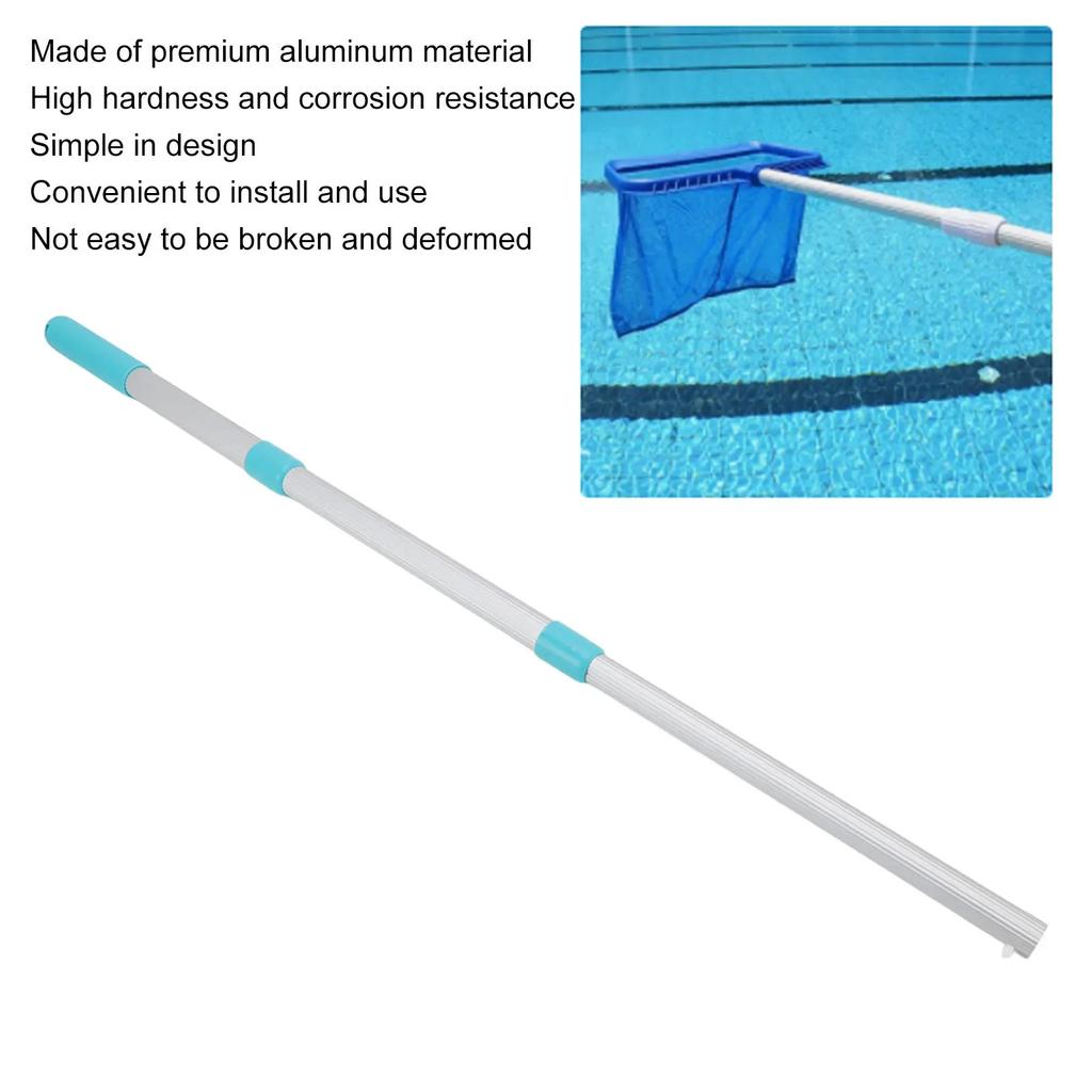 Telescopic Swimming Pool Pole 3-Section For Leaf Skimmer Mesh Rake Net Grip Handle For Spa Pond Swimming Pool Cleaning