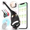 APP Controllo remoto Doppio anello Doppio shock Chiusura Cum Ring Plug anale Coppia vibratore Giocattoli del sesso Anello del pene remoto Prodotti per adulti
