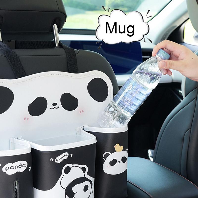 Auto Rücksitz Organizer Panda Muster Große Kapazität Rücksitz Organizer und Aufbewahrung Rückseite Sitz Auto Organizer Rücksitz