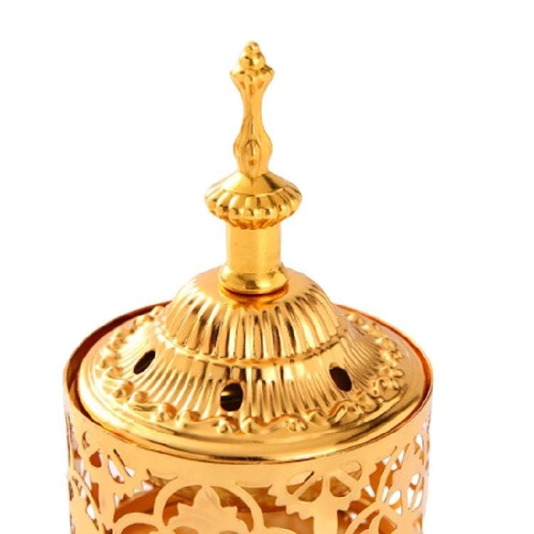 Decorative Arabic Incenses Burners Vintages Metal Bowl with Lid for Calming Atmospheres in Spa, Office, or Home
