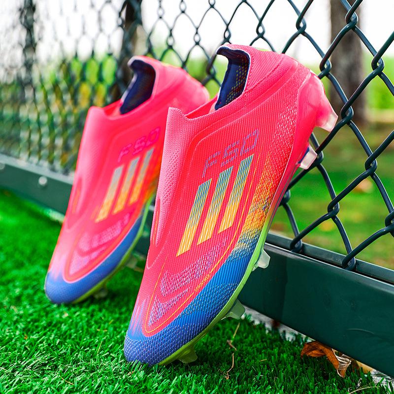 Europe F50 Cross-border Football Shoes, Youth & Adult Long Spike Turf Shoes for Training & Competition