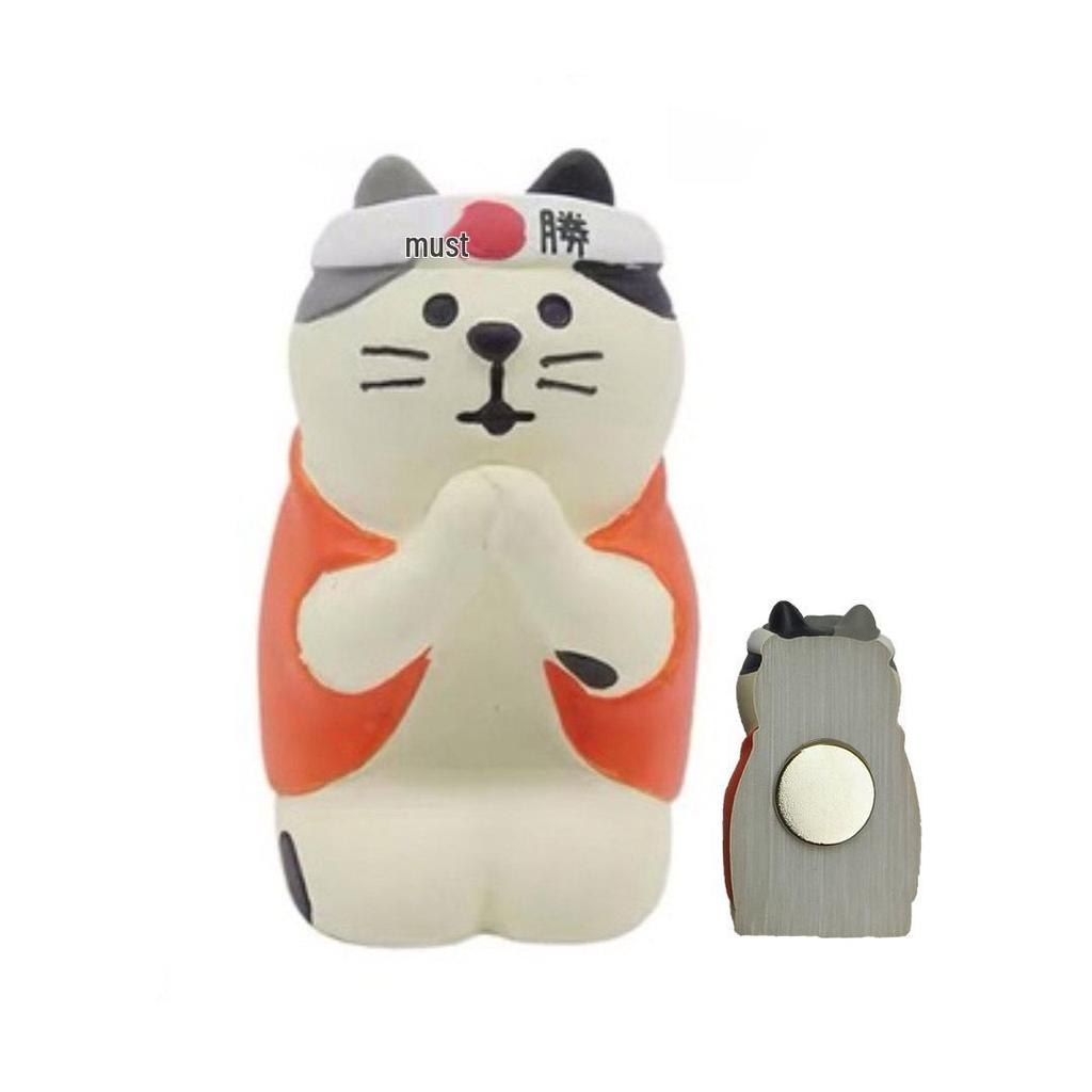 Japanese Cat Magnet: Cute Resin Sticker & Message Clip Toy for Refrigerator Decor