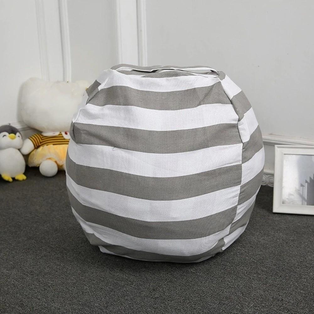 Striped Children's Plush Toy Storage Bag Large Capacity Stuffed Animal Chair New Travel Bag