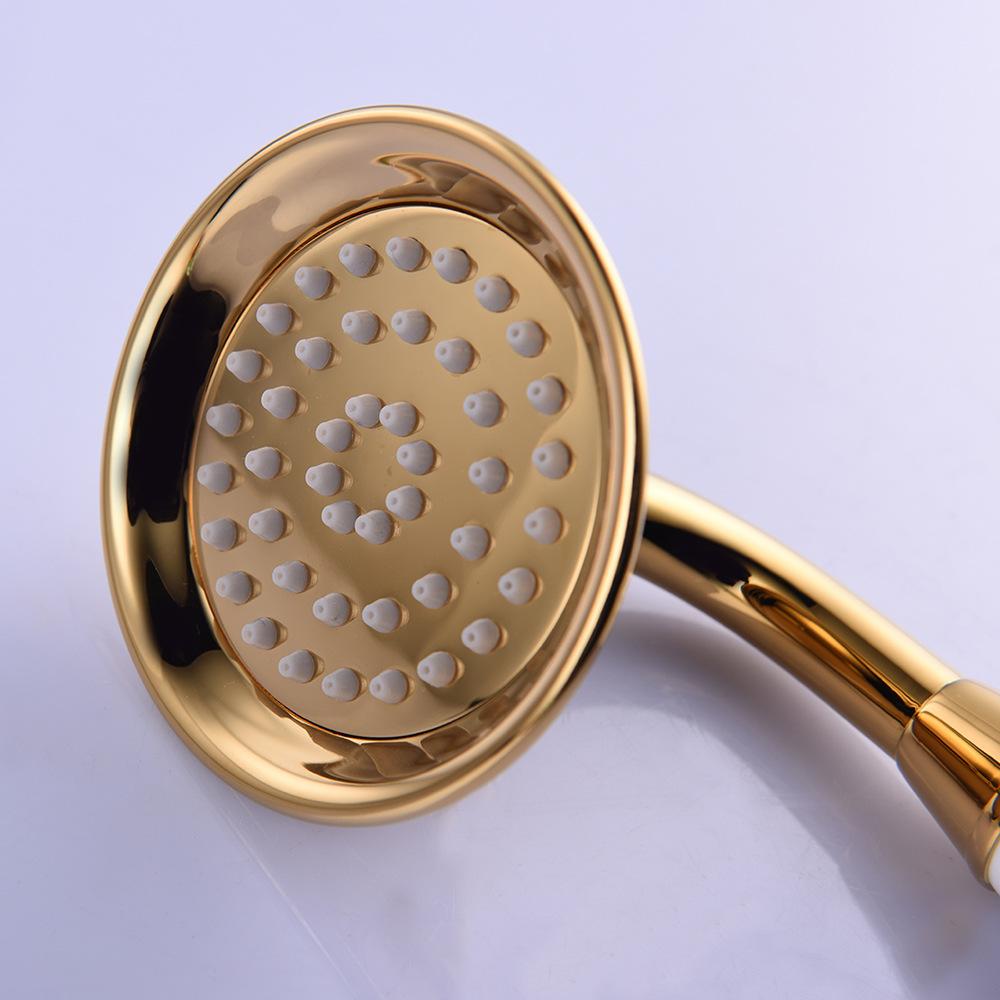 Gold Bathroom Shower Head Water Saving Brass Telephone Style Hand-held Shower Head Sprayer Tap Banheiro Lavabo Ducha plumbing