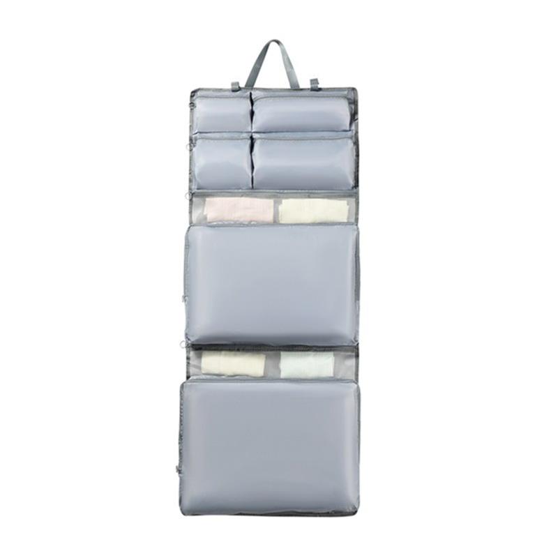 Portable Foldable Travel Hanging Storage Bag Multi Pocket Organizer For Clothes Accessories Space Saving Luggage
