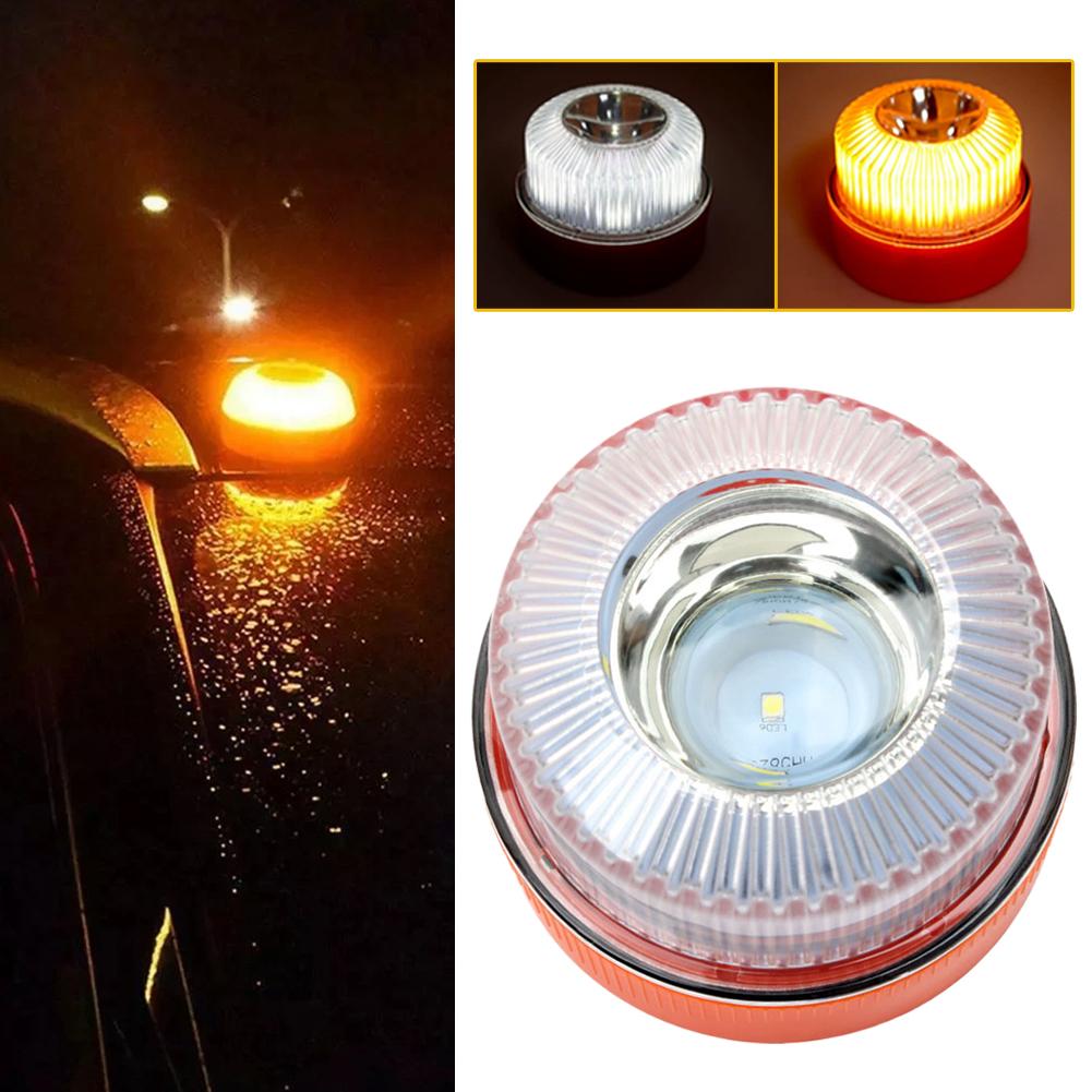 Car Warning Lights For Trucks LED Magnetic Double-Mode With Battery Bright Strobe Light For Trailer Tow Service Work Accessories