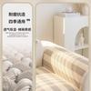 Japanese Style Sofa Cover Cotton Linen Thread Woven Stripe Sofa Slipcover All Season Anti-Slip Cushion Breathable Wear-Resistant