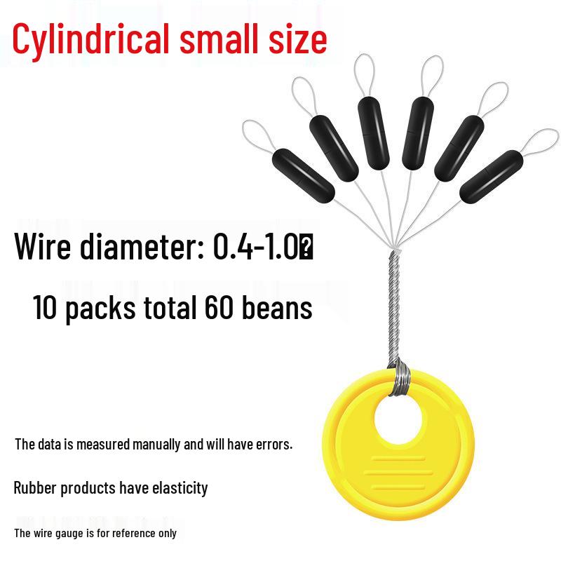 Olive-Shaped Silicone Fishing Beads - 100 Sets of Small Space-Saving Tackle Accessories