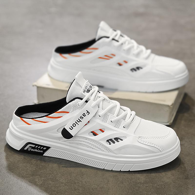 New Men's Comfortable Sneakers Casual Shoes Breathable Trend Comfortable Summer Breathable Slip-on Half Slippers Sneakers