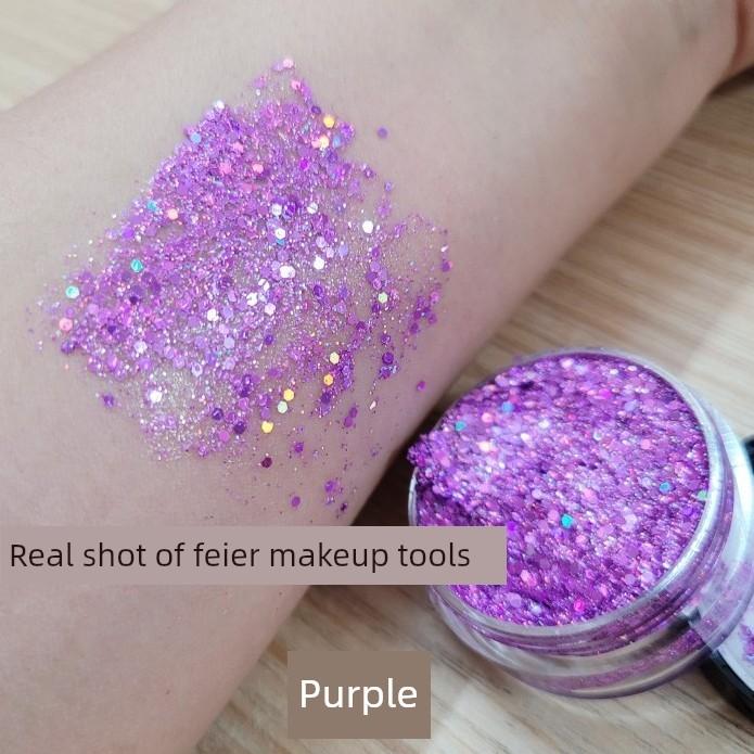Stage Makeup, Eye Shadow, Glitter, Sequins, Stars, Glue-Free Face and Hair Makeup, Children's Day Cosmetics, Performance Makeup