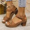 Women's Wide Width Platform Sandals, Single Buckle Wedge Heels, Wholesale Summer Slides for Women