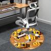 Bee Print,Honeycomb Pattern Chair mat Round Rug Office carpet, Non slip, Suitable for Living Rooms, Bedrooms decor.1205359a