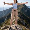 Women Outdoor Hiking Pants Quick Dry Lightweight Capris with Adjustable Waist and Zipper Pockets for Running Fitness Sports