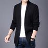 Spring Men's Simple Cardigan Fashionable Solid Color Business Knitted Cardigan