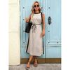 European Summer Fashion Design Sense Gentle Temperament Casual Contrasting Color Round Neck Sleeveless Dress Women