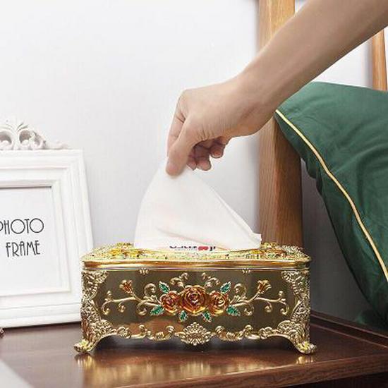 European Style Plastic Tissue Box for Living Room, Dining Table, KTV, and Creative Napkin Display
