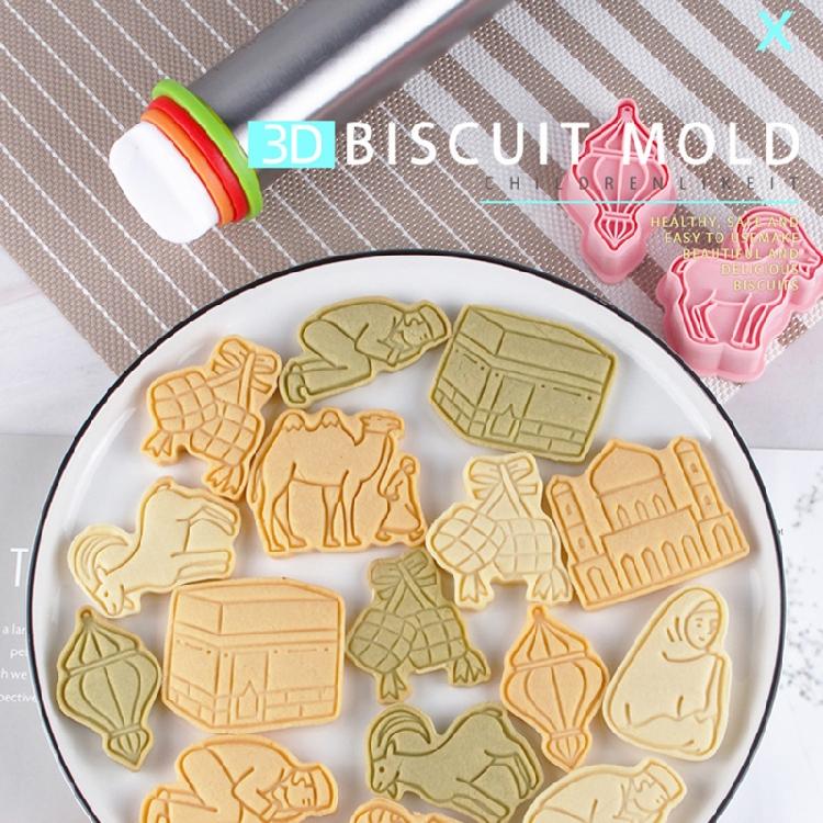 Muslim 3D Plastic Mold Cake Biscuits Mould For Cake Mooncake Mold Tools
