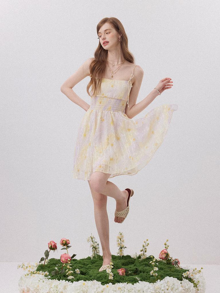 Sinseuden Citrus Strap Mini Dress