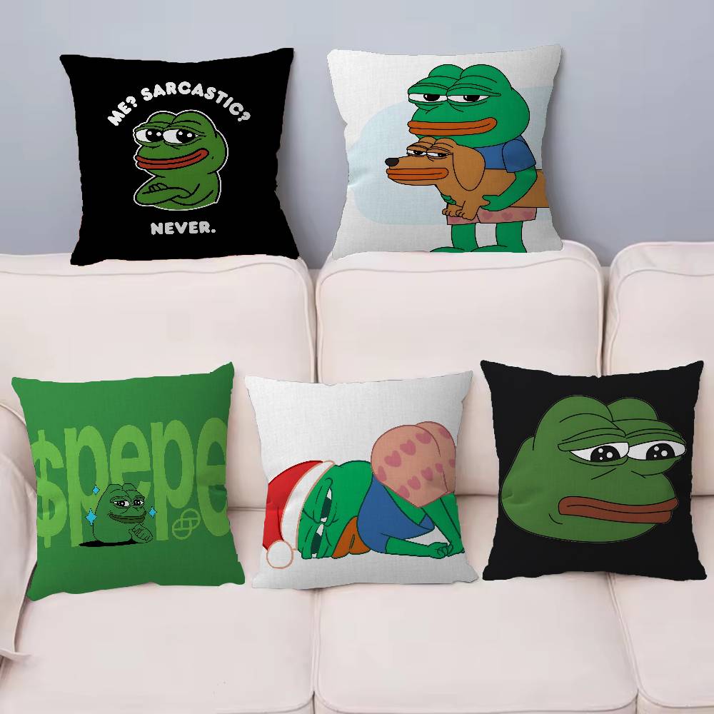 Sad PPepe Frog Anime Pillowcases Home Bedding Decorative Pillow Cover Wedding Super Soft Pillow Case