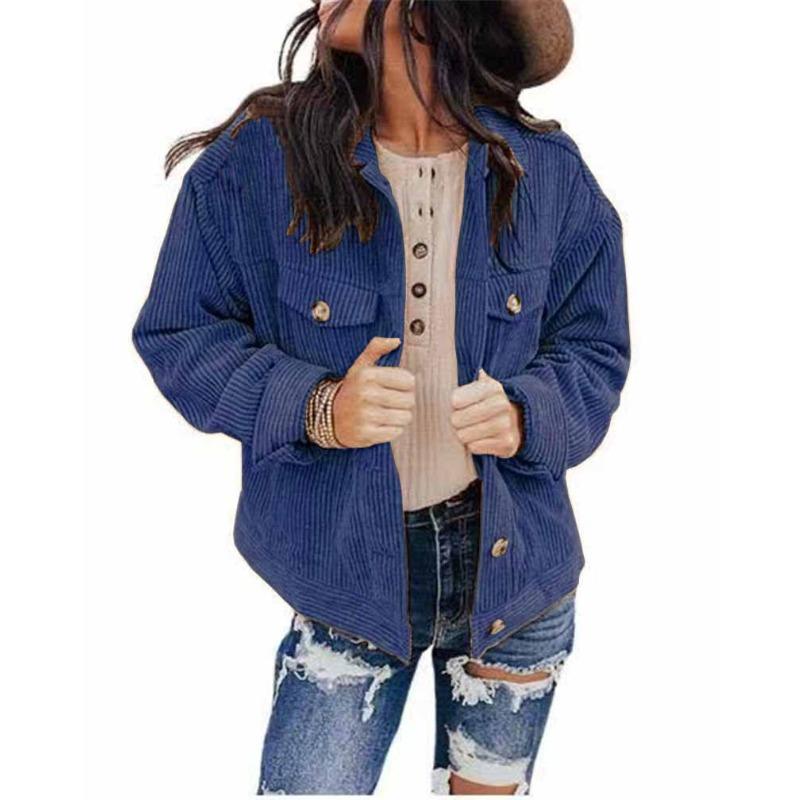 Giacca da Donna a Colore Unito, Top Cardigan, Giacca in Pile di Poliestere Larga, Nuova Collezione Autunno Inverno, Commercio Estero