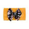 baby new children's hair accessories cute baby floral seamless wide headscarf nylon bow baby headband